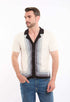 Striped Revere Collar Knitted Shirt