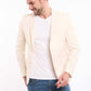 Linen-Cotton Cropped Tailored Blazer