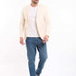 Linen-Cotton Cropped Tailored Blazer