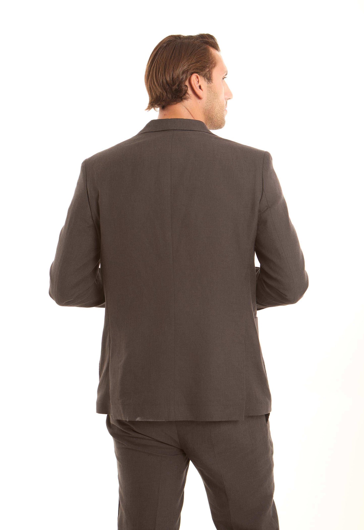 Linen-Cotton Modern Single-Breasted Blazer
