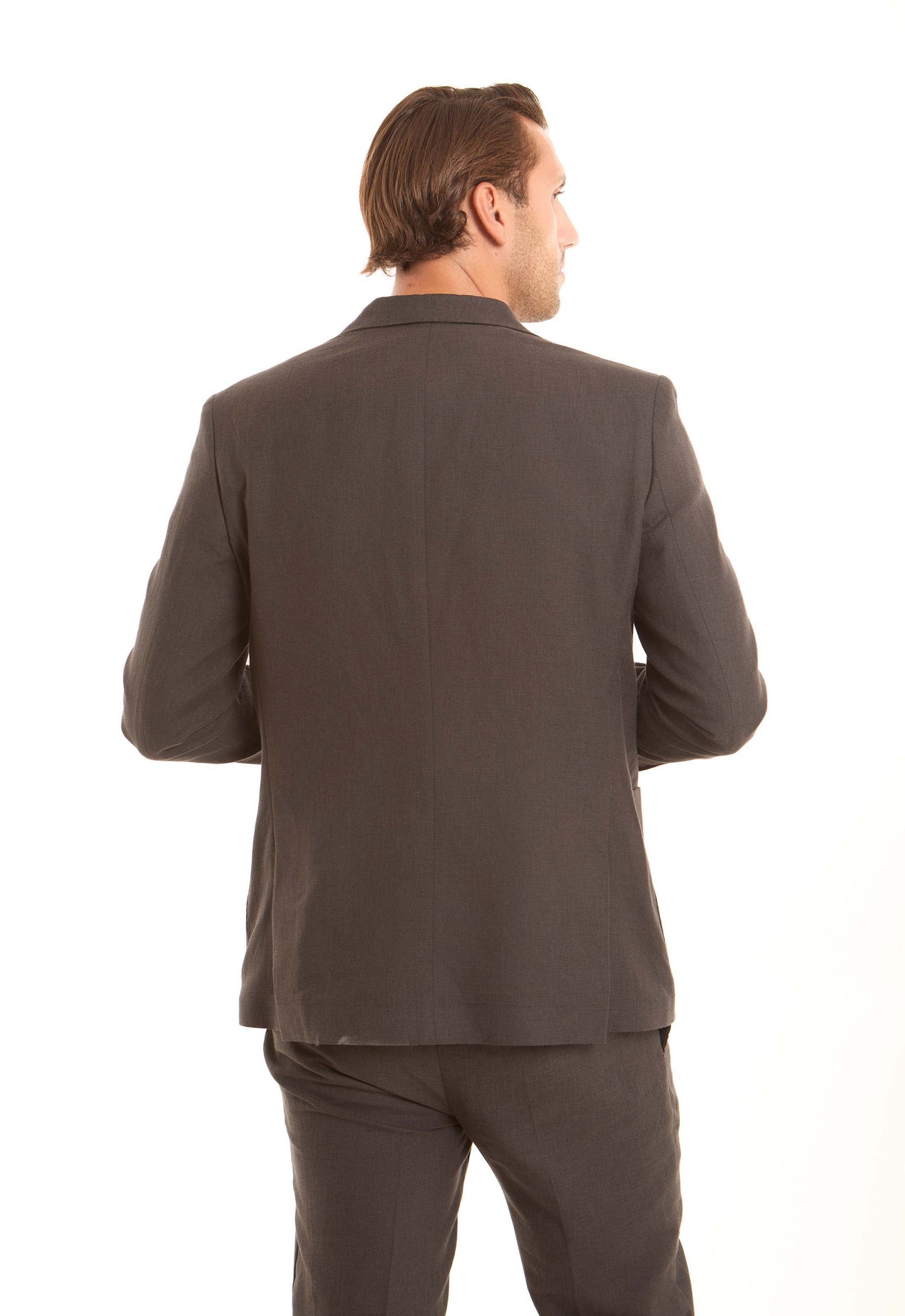 Linen-Cotton Modern Single-Breasted Blazer