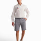 Grey Linen-Cotton Shorts