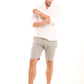 Elegant Linen Shorts with Side Pockets