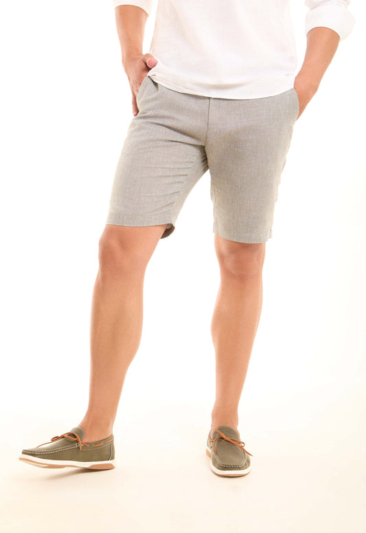Elegant Linen Shorts with Side Pockets