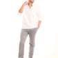 Linen-Cotton Straight Pants