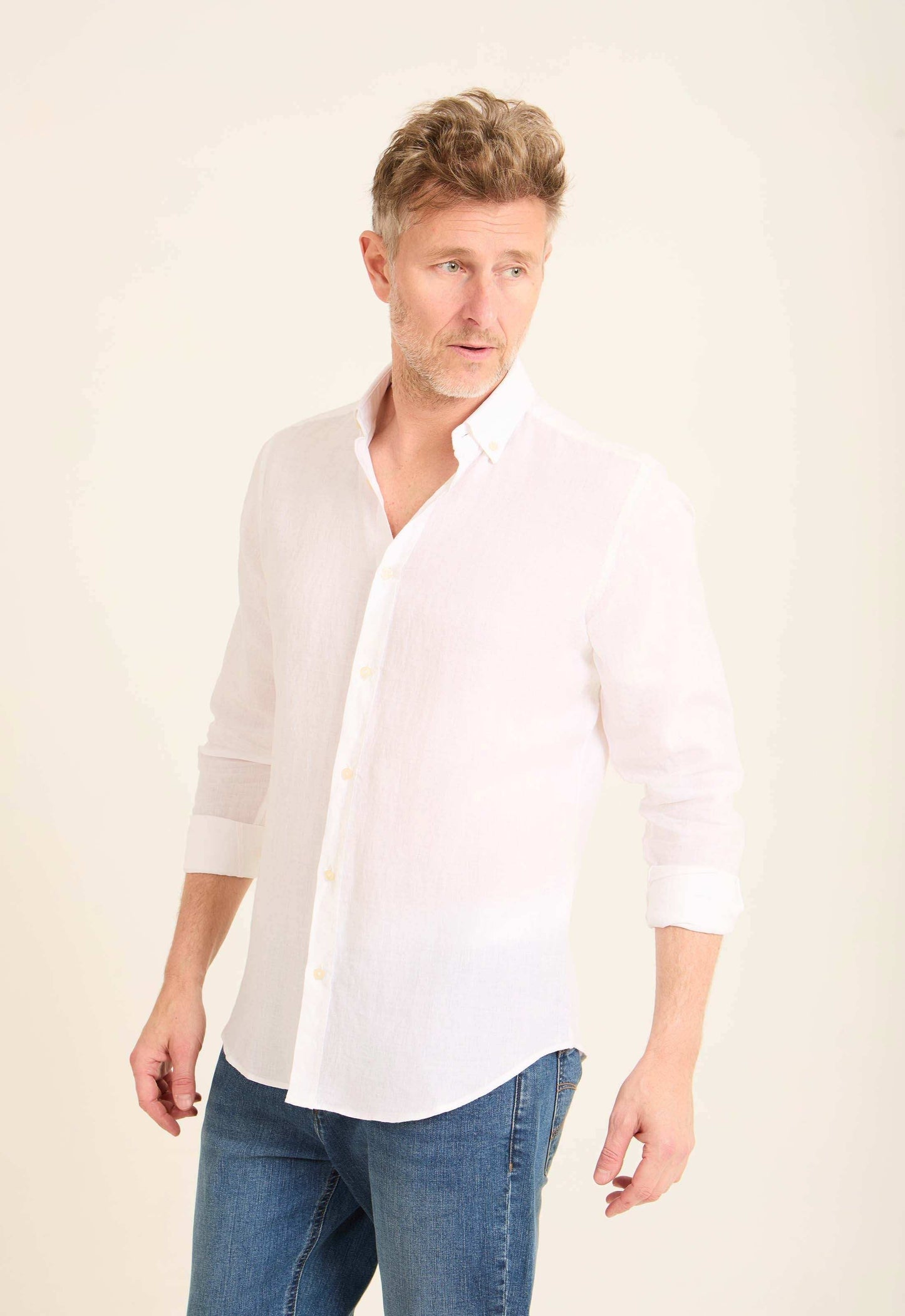 Textured Lightweight Summer Linen Shirt