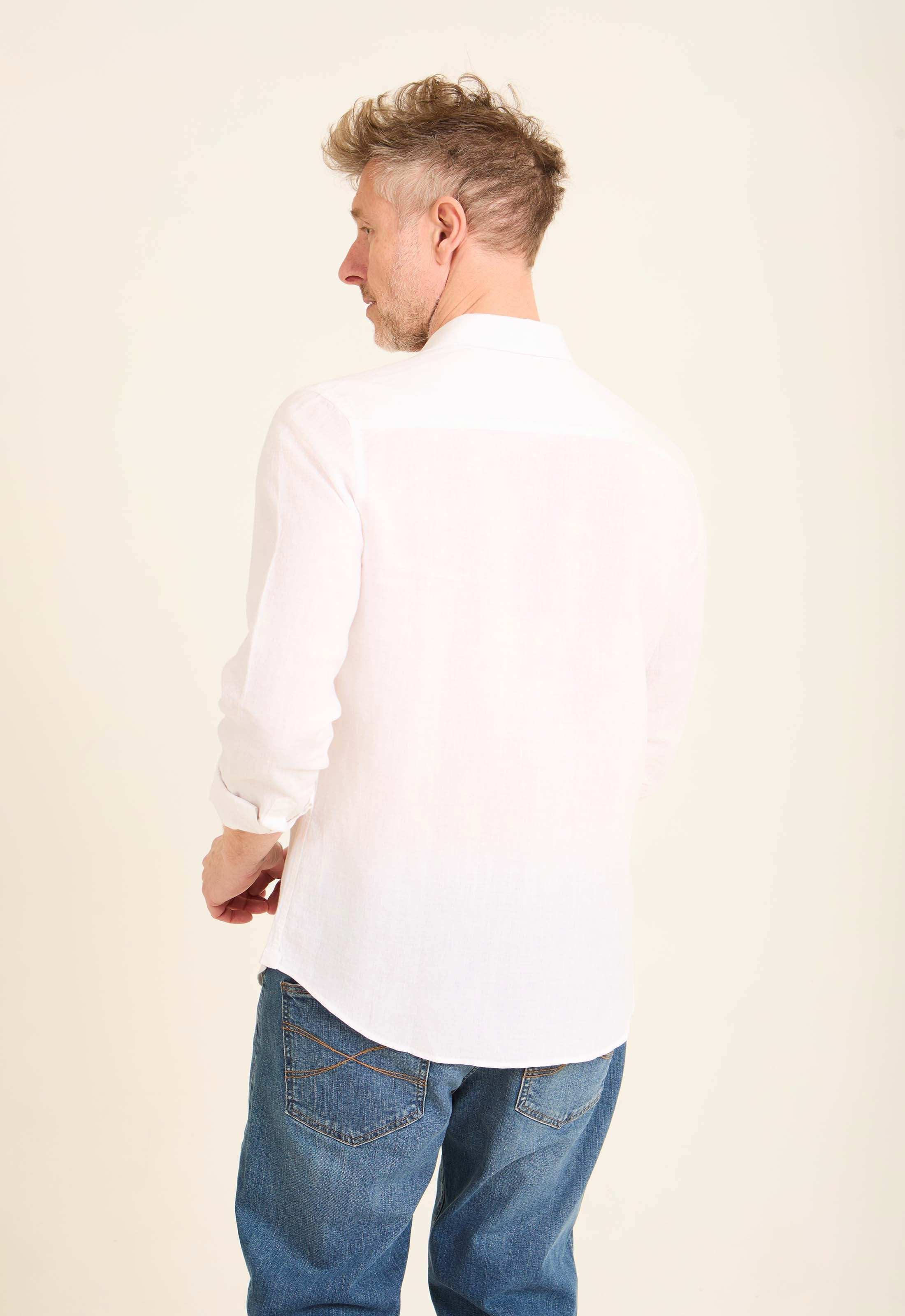 Textured Lightweight Summer Linen Shirt