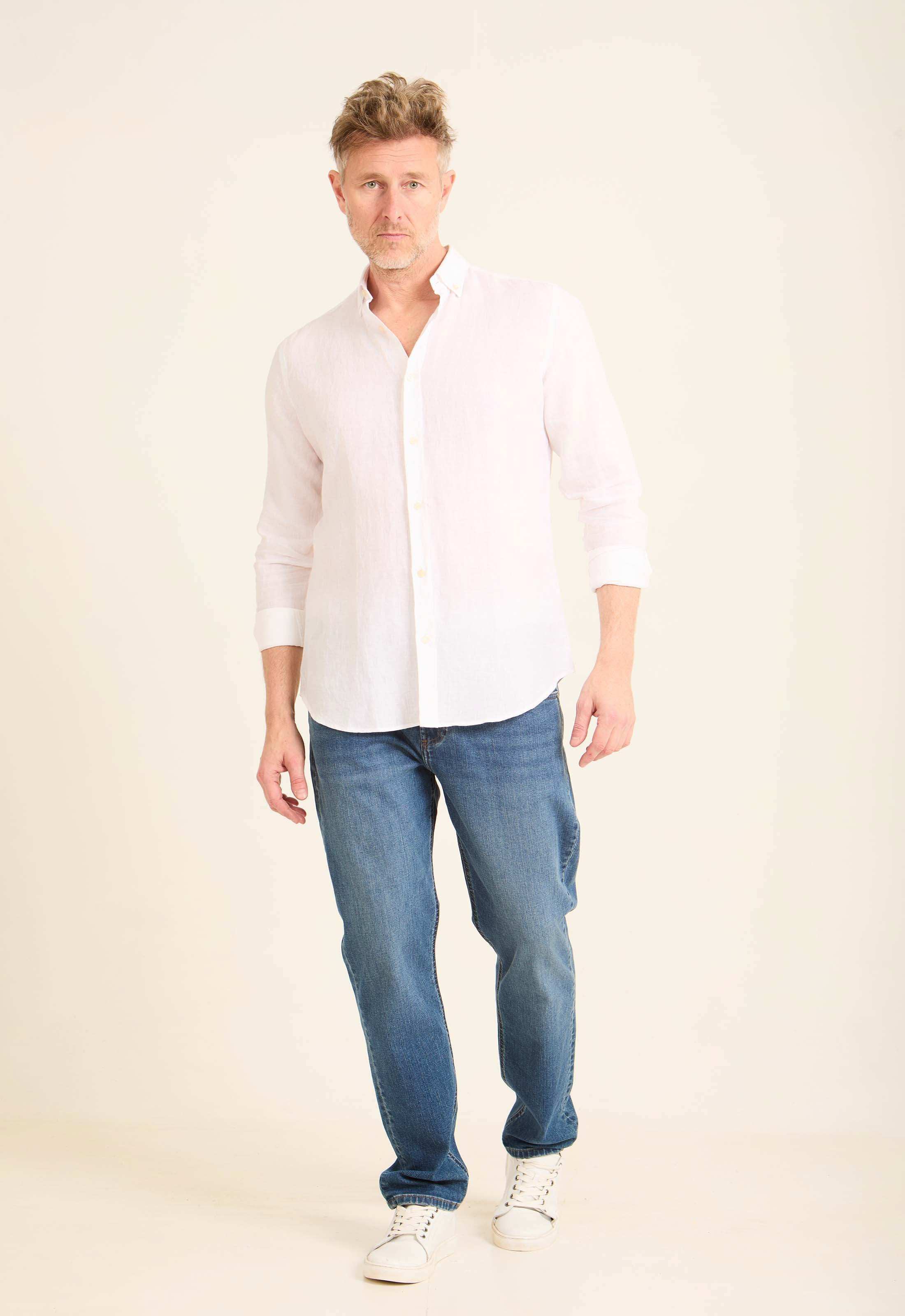 Textured Lightweight Summer Linen Shirt