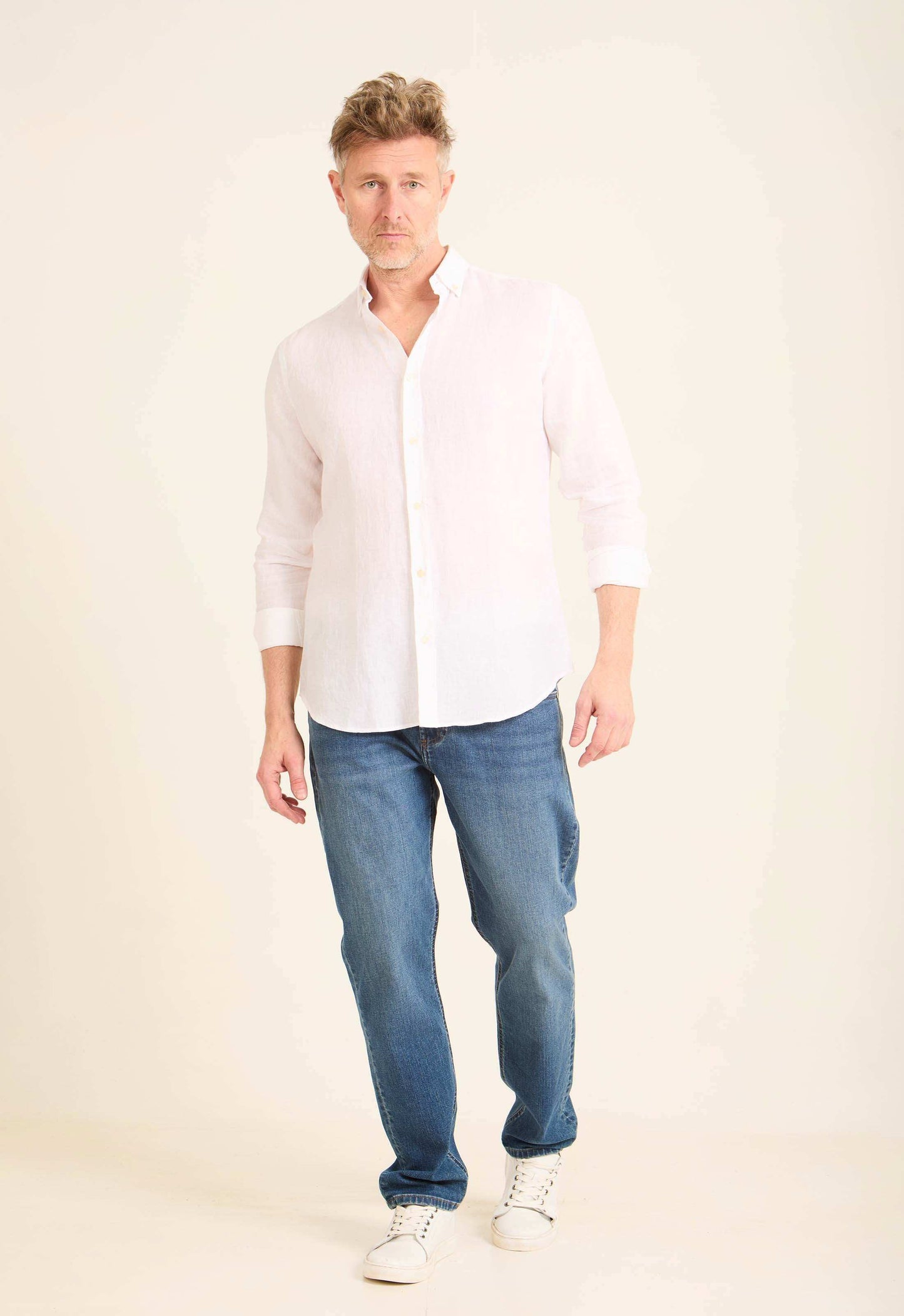 Textured Lightweight Summer Linen Shirt