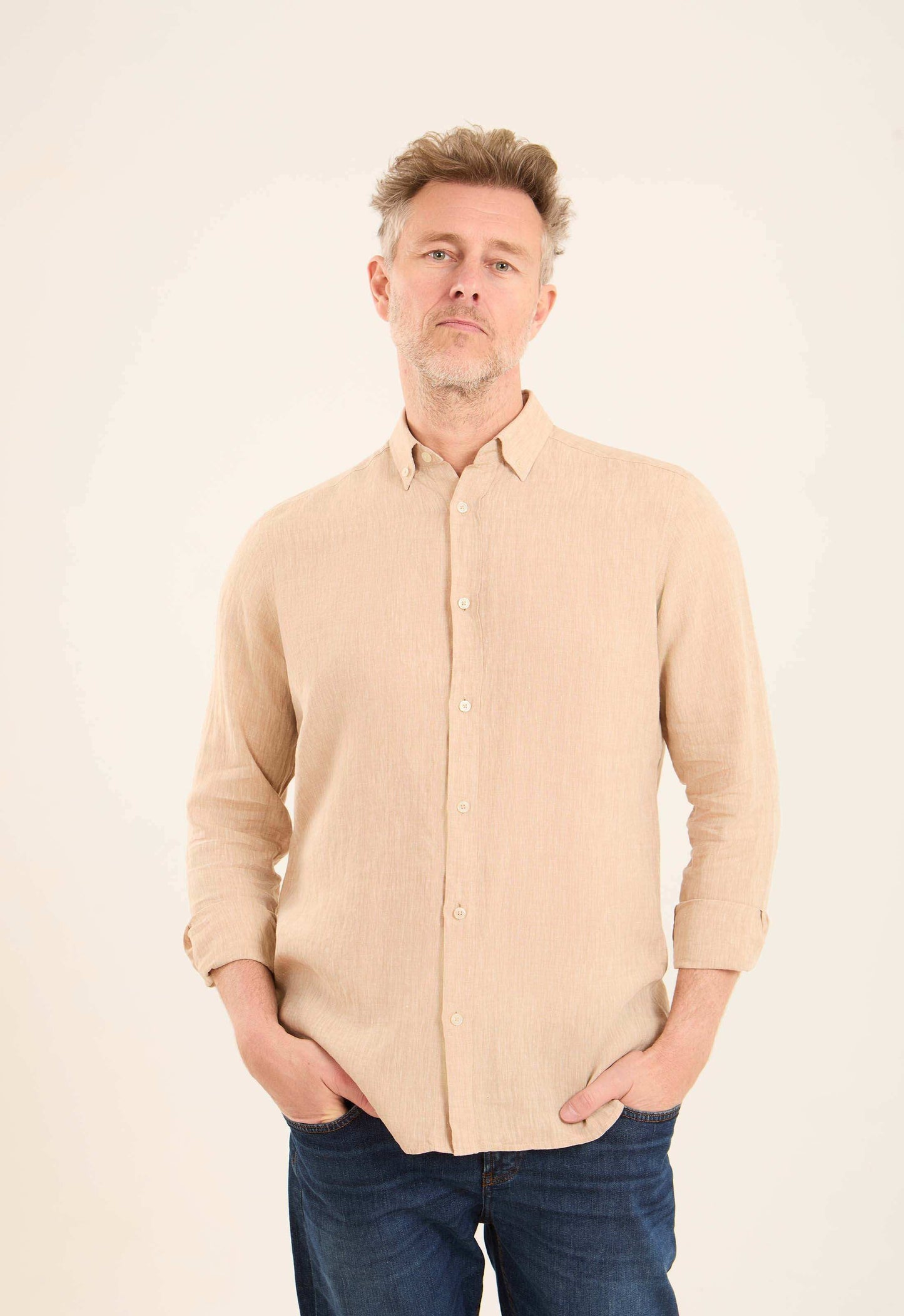 Textured Lightweight Summer Linen Shirt