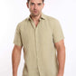 Textured Linen Short Sleeves Shirt with Pocket