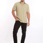Textured Linen Short Sleeves Shirt with Pocket