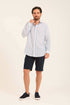 Dual-Tone Striped Long Sleeves Shirt