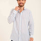 Dual-Tone Striped Long Sleeves Shirt