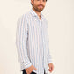 Dual-Tone Striped Long Sleeves Shirt