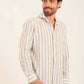 Dual-Tone Striped Long Sleeves Shirt