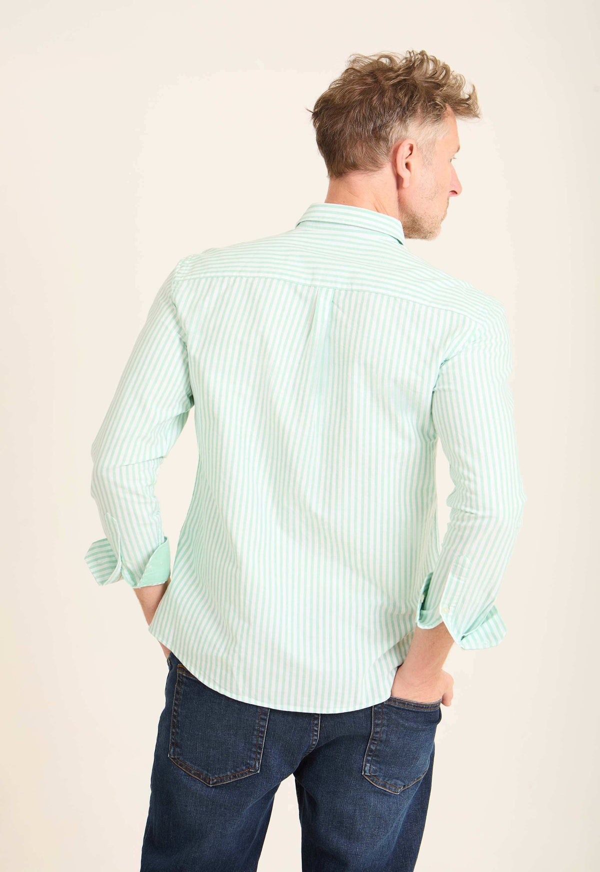 Dual-Tone Striped Casual Shirt