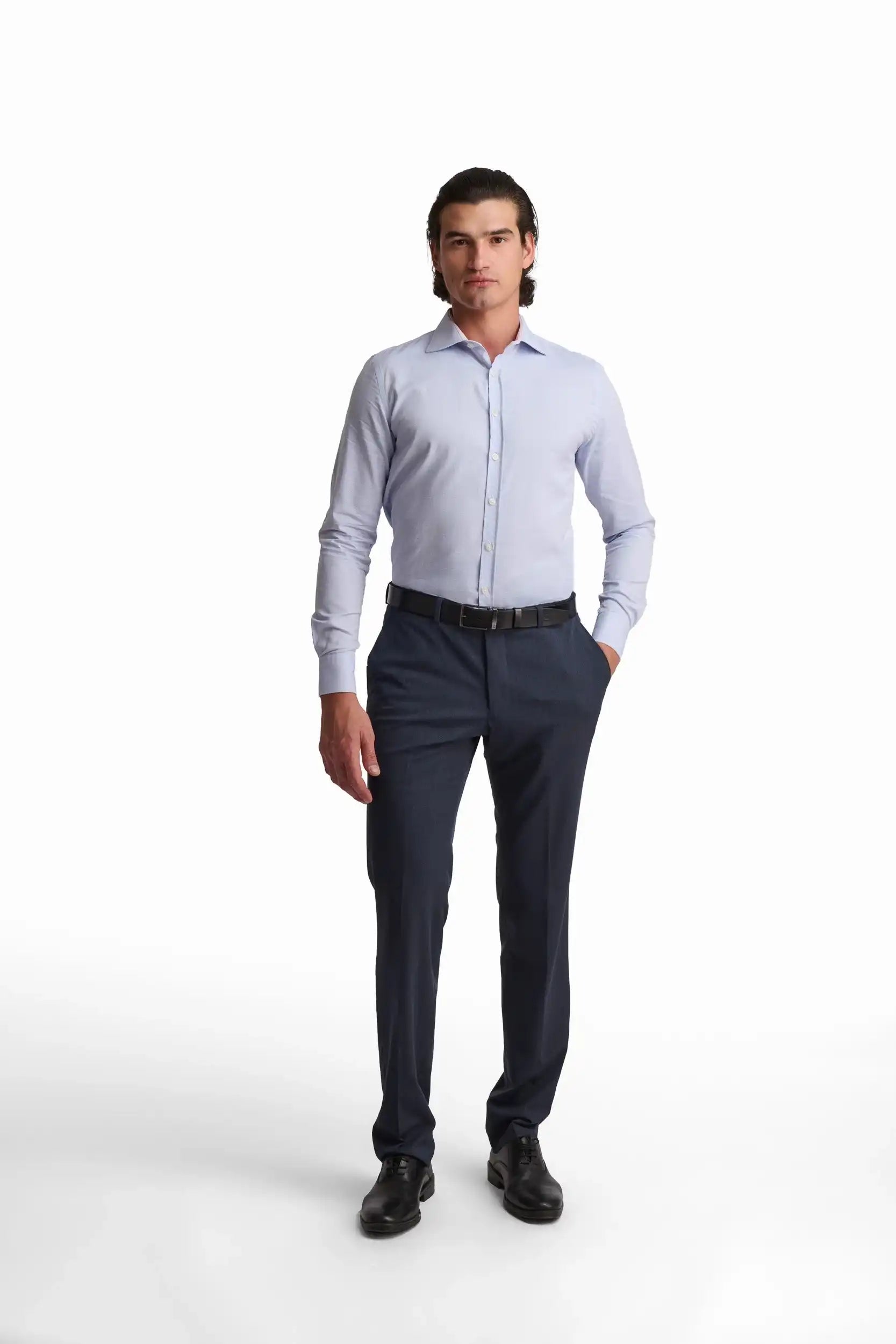 Casual Self Pattern Long Sleeves Shirt