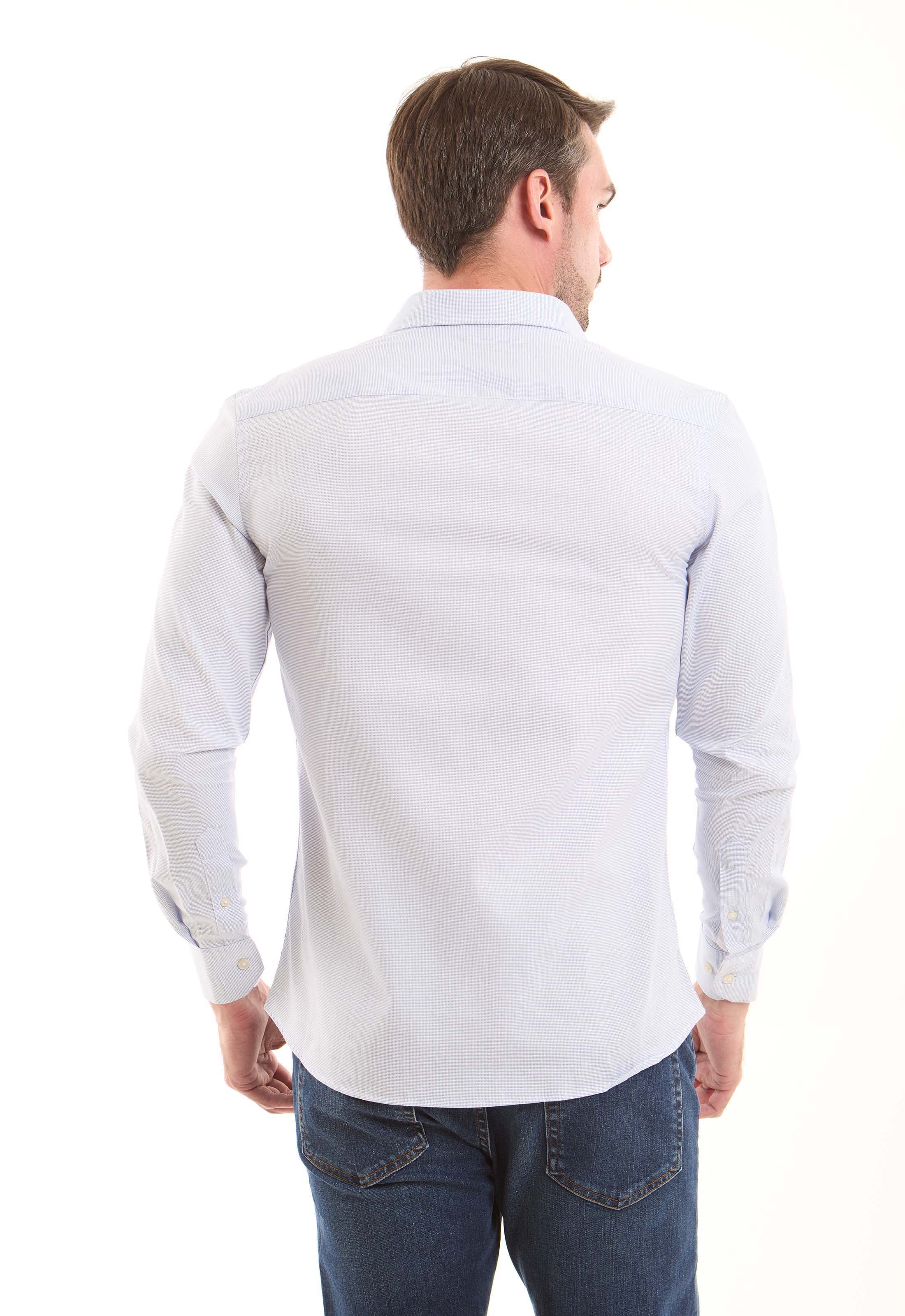 Casual Self Pattern Long Sleeves Shirt