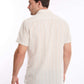 Short Sleeves Striped Shirt with Front Pocket