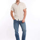 Short Sleeves Striped Shirt with Front Pocket