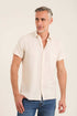 Short Sleeves Buttoned Striped Shirt