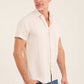 Short Sleeves Buttoned Striped Shirt