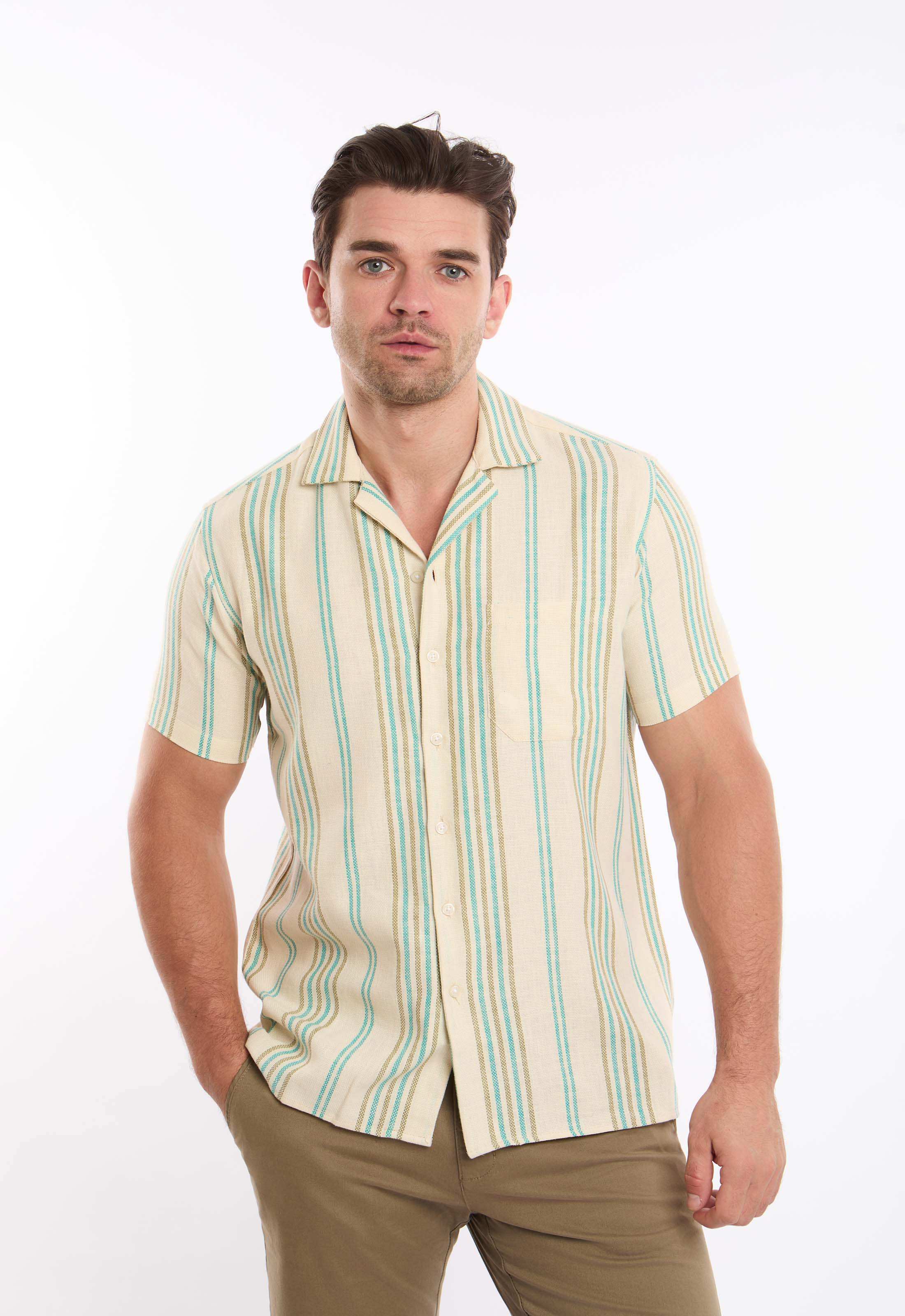 Textured Stripes Casual Summer Shirt