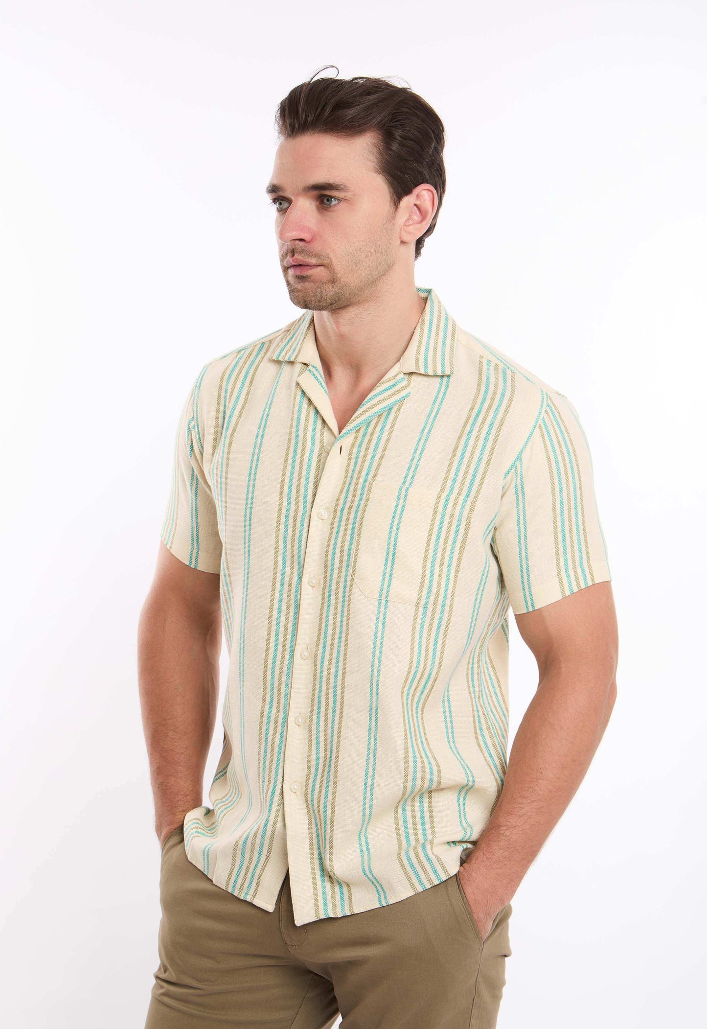 Textured Stripes Casual Summer Shirt