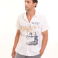 Printed Regular Fit Shirt with Classic Collar