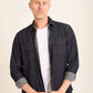 Dark Linen Shirt with Front Pockets