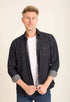 Dark Linen Shirt with Front Pockets