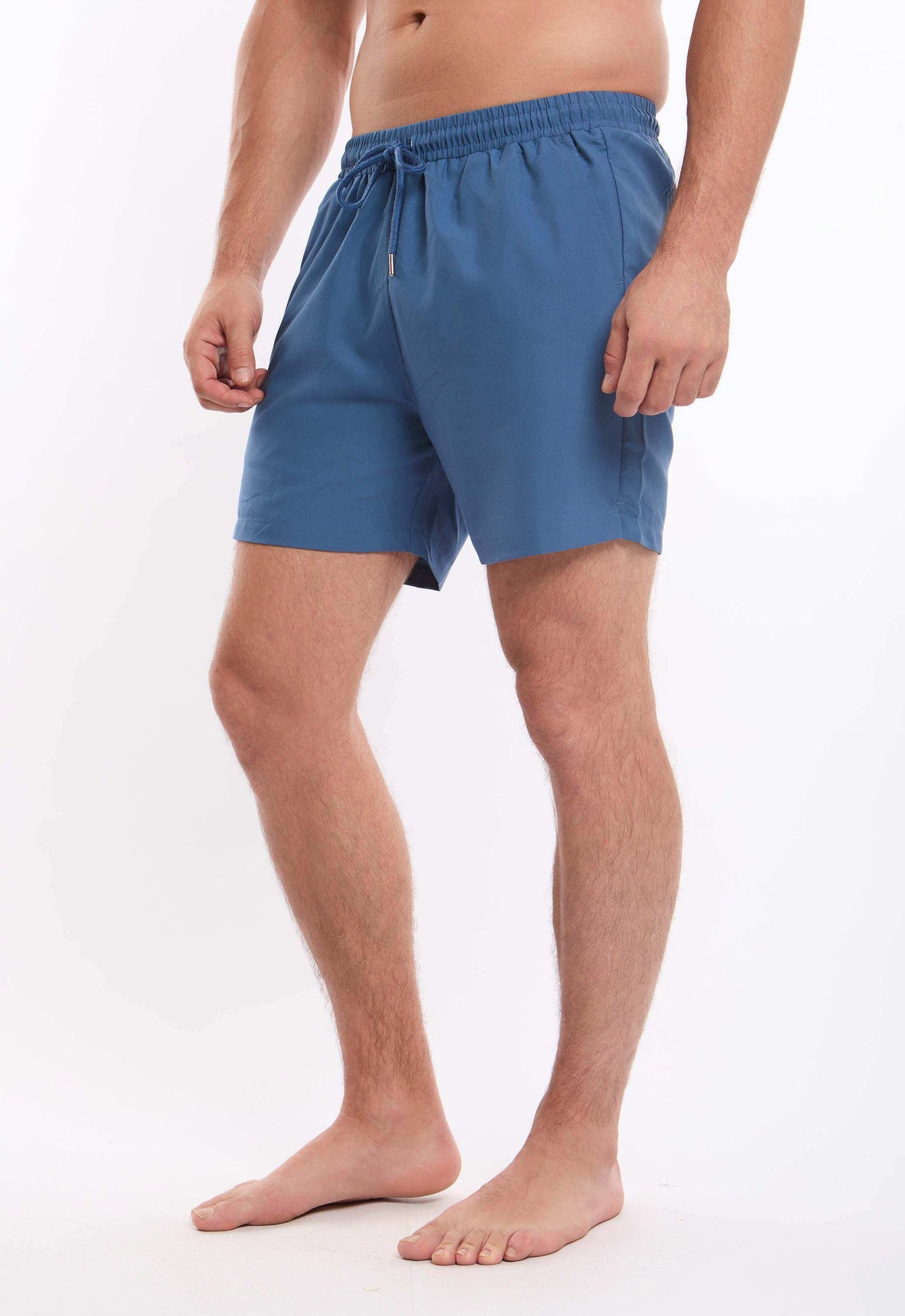 Elastic Waist with Drawstring Swim Shorts