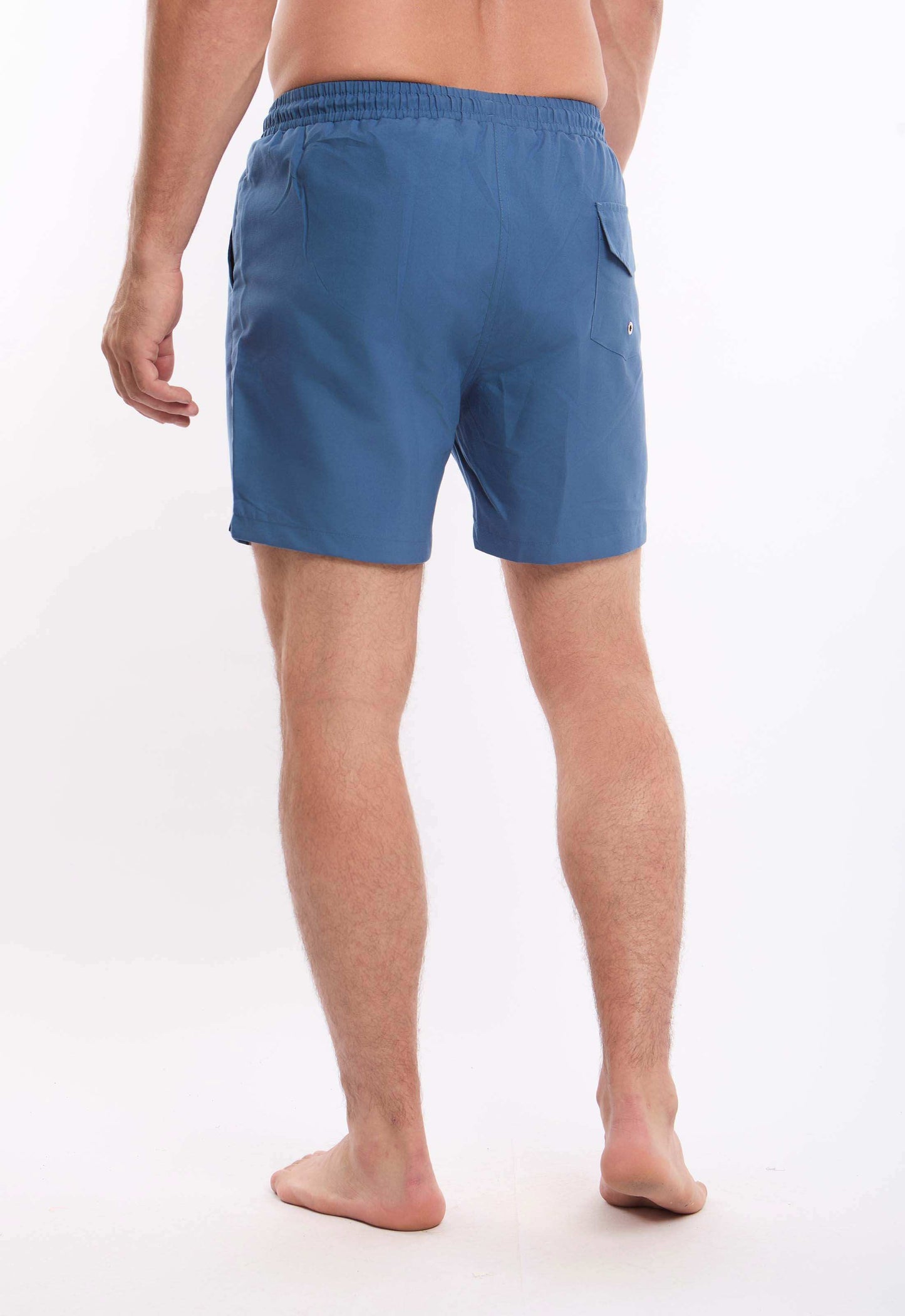 Elastic Waist with Drawstring Swim Shorts