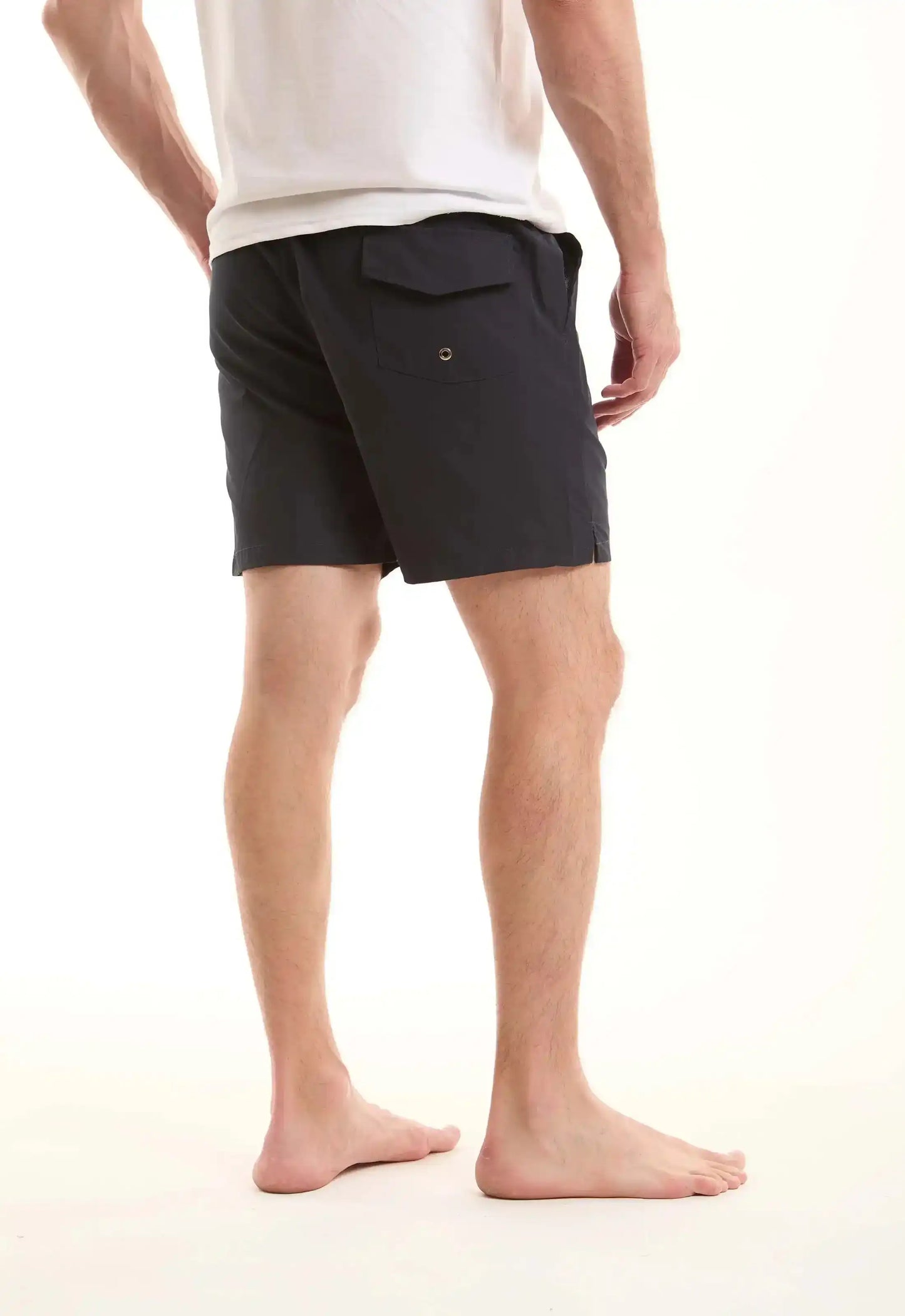 Elastic Waist with Drawstring Swim Shorts