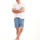 Floral Slip On Cotton Swim Shorts