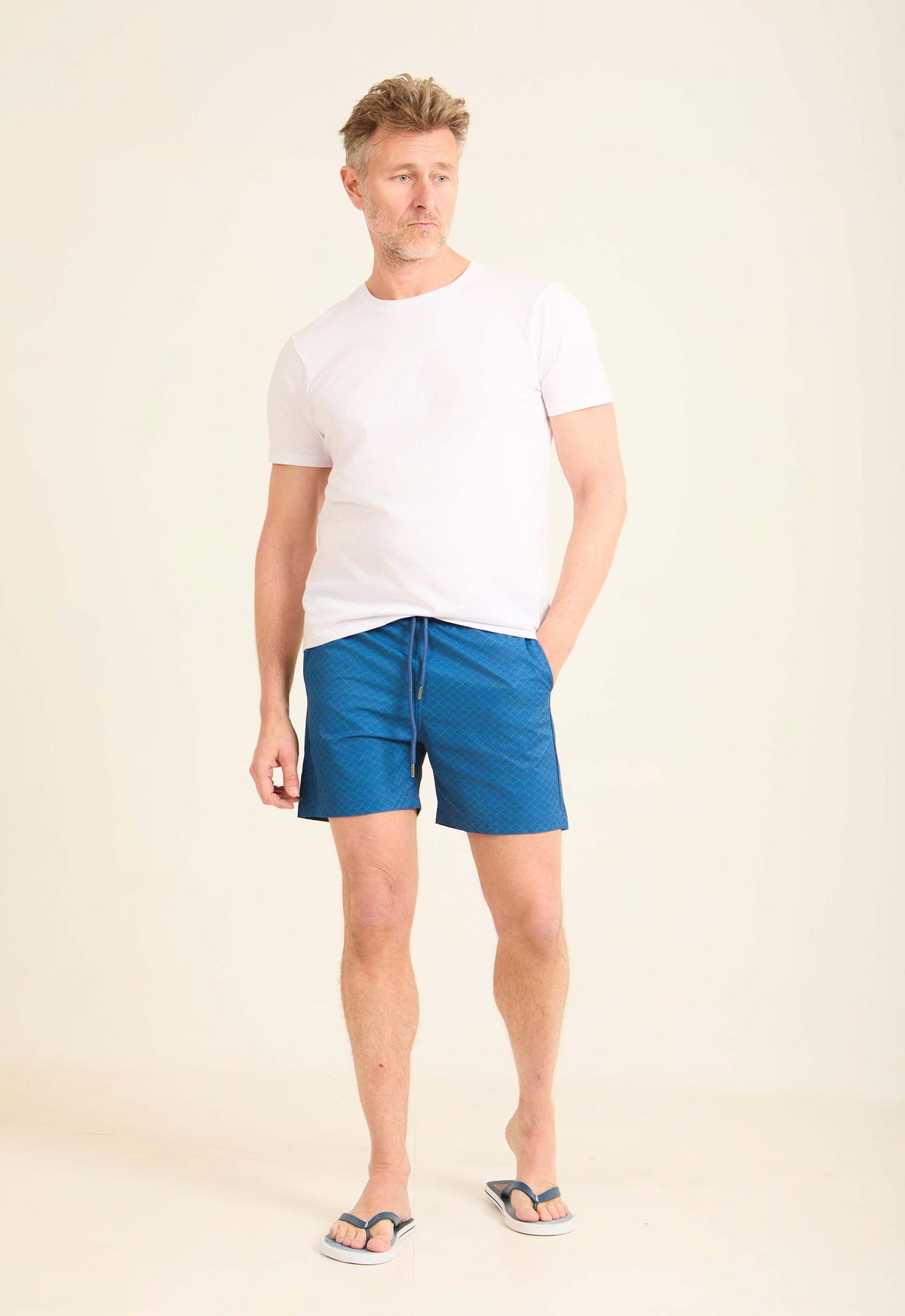 Patterned Regular Fit Swim Shorts