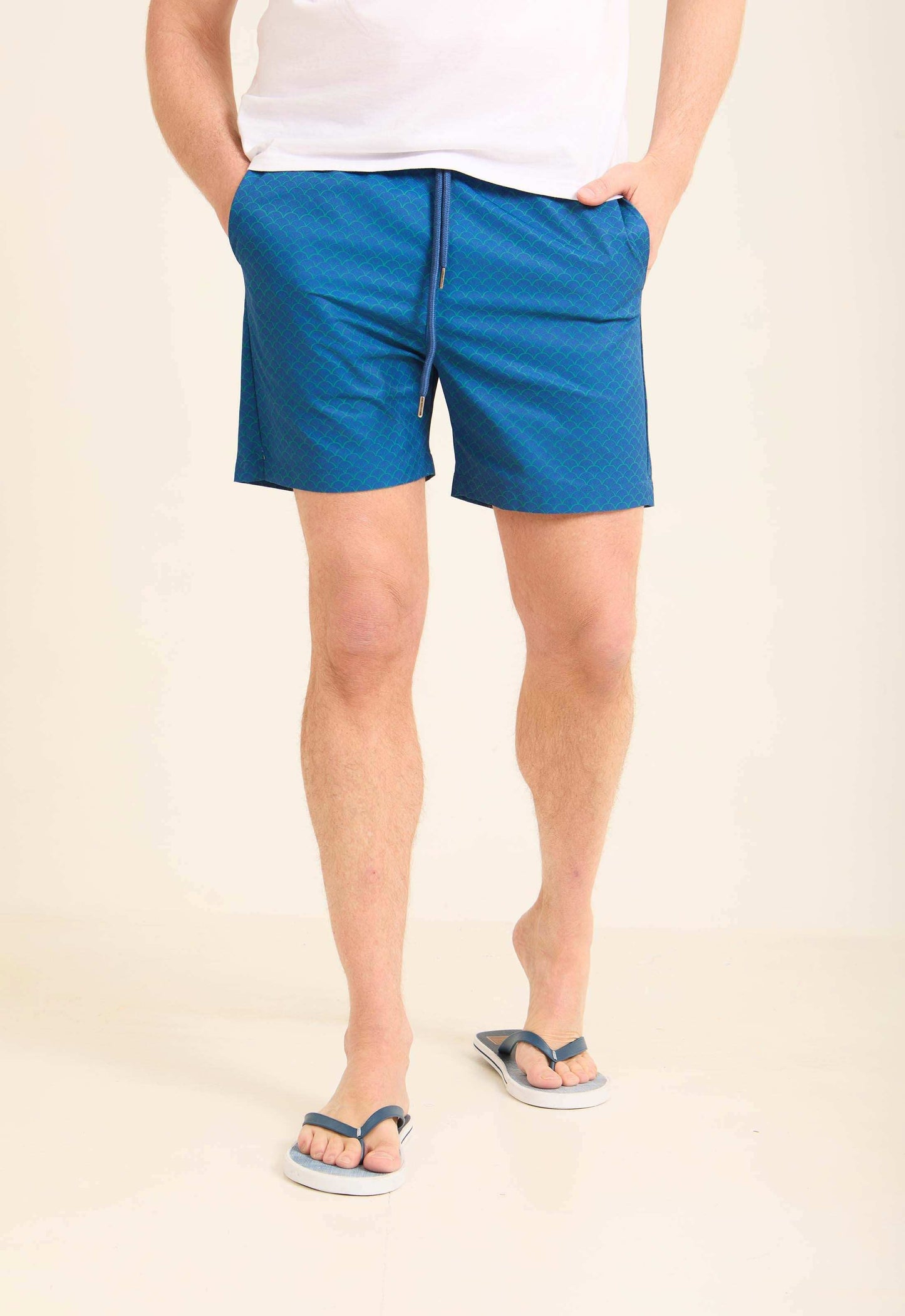 Patterned Regular Fit Swim Shorts