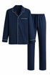 Solid Classic Pajama Set with Pockets