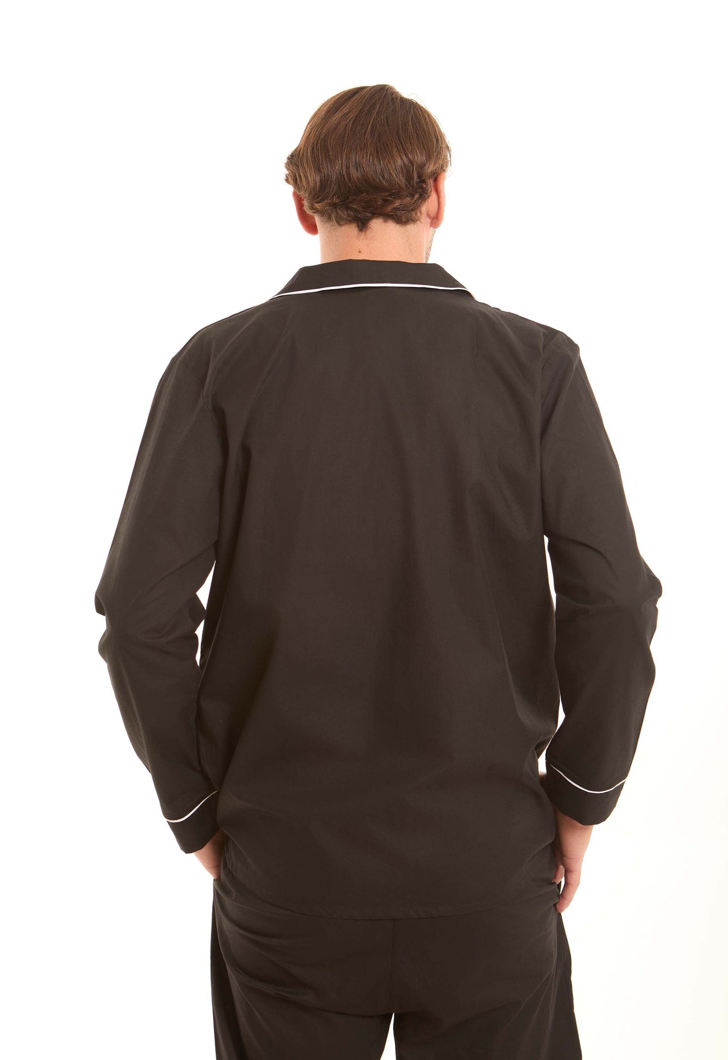 Solid Classic Pajama Set with Pockets