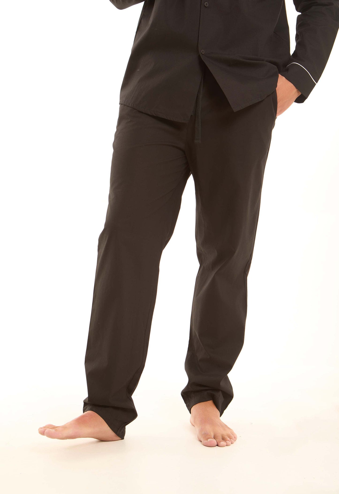 Solid Classic Pajama Set with Pockets