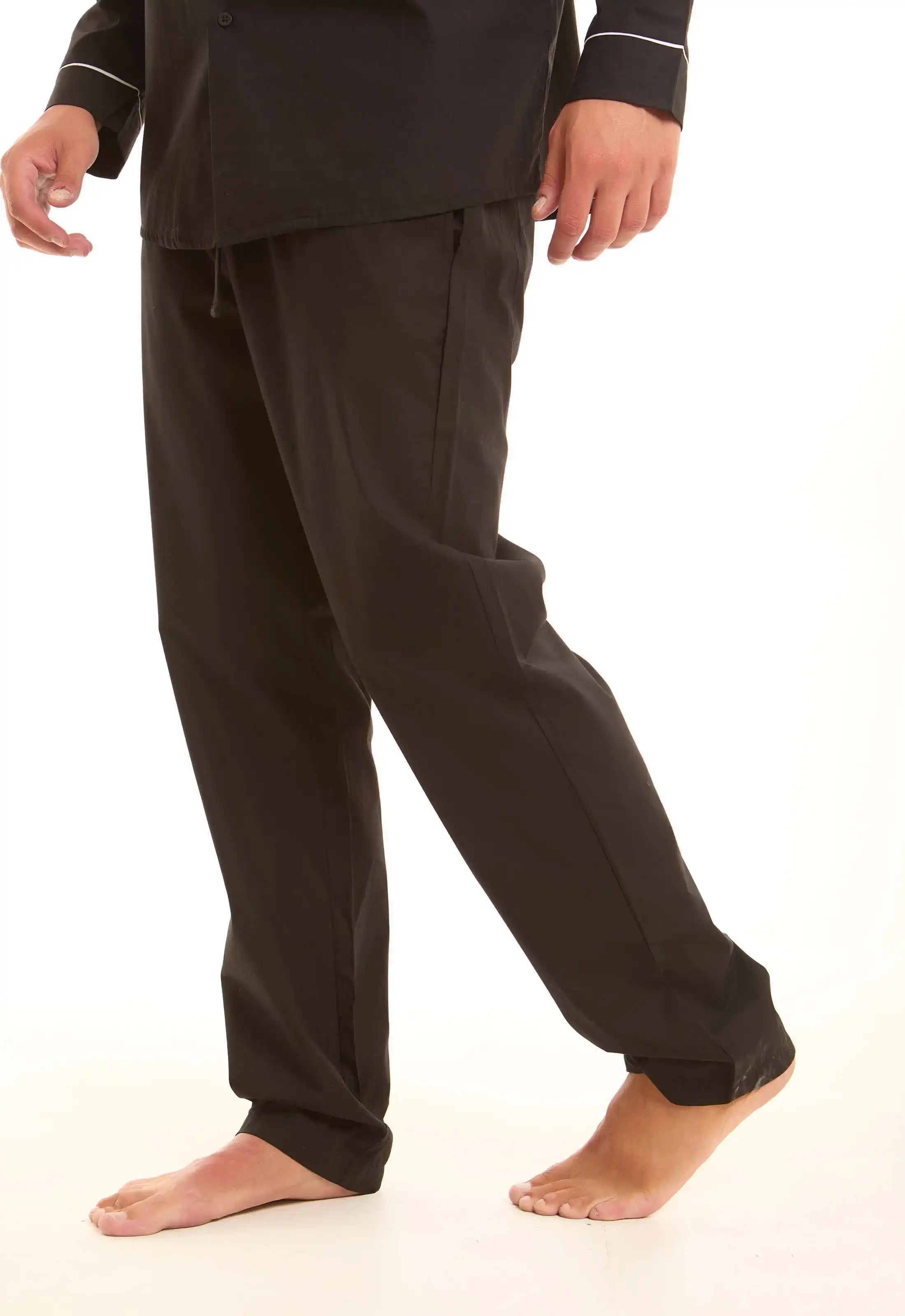 Solid Classic Pajama Set with Pockets