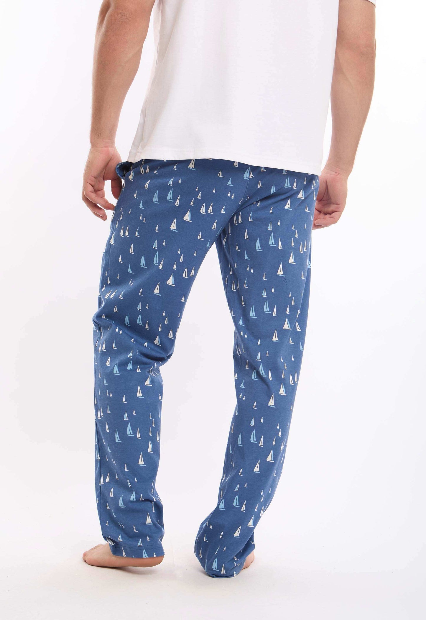 Printed Tee & Patterned Pants Pajama Set