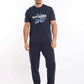 Printed Tee & Solid Pants Cotton Pajama Set