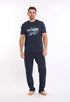 Printed Tee & Solid Pants Cotton Pajama Set