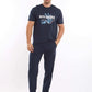 Printed Tee & Solid Pants Cotton Pajama Set