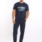 Printed Tee & Solid Pants Cotton Pajama Set