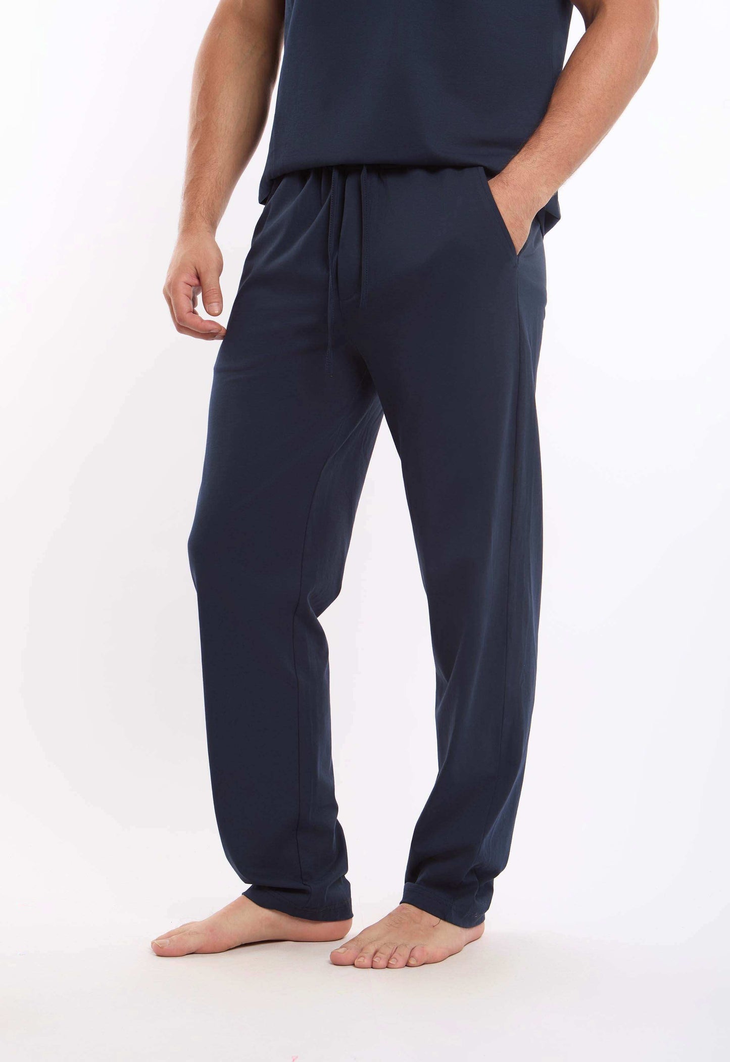 Printed Tee & Solid Pants Cotton Pajama Set