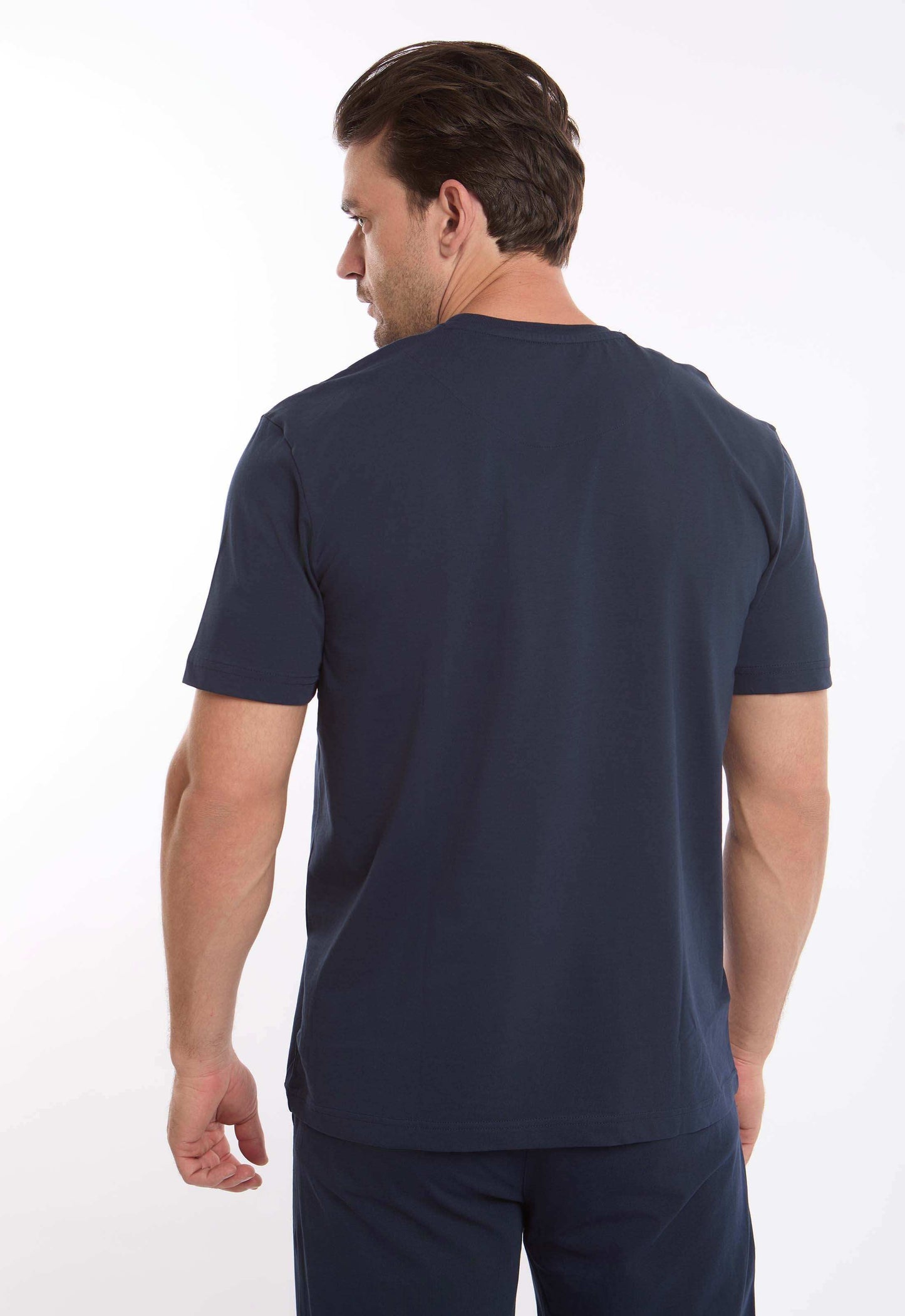 Printed Tee & Solid Pants Cotton Pajama Set