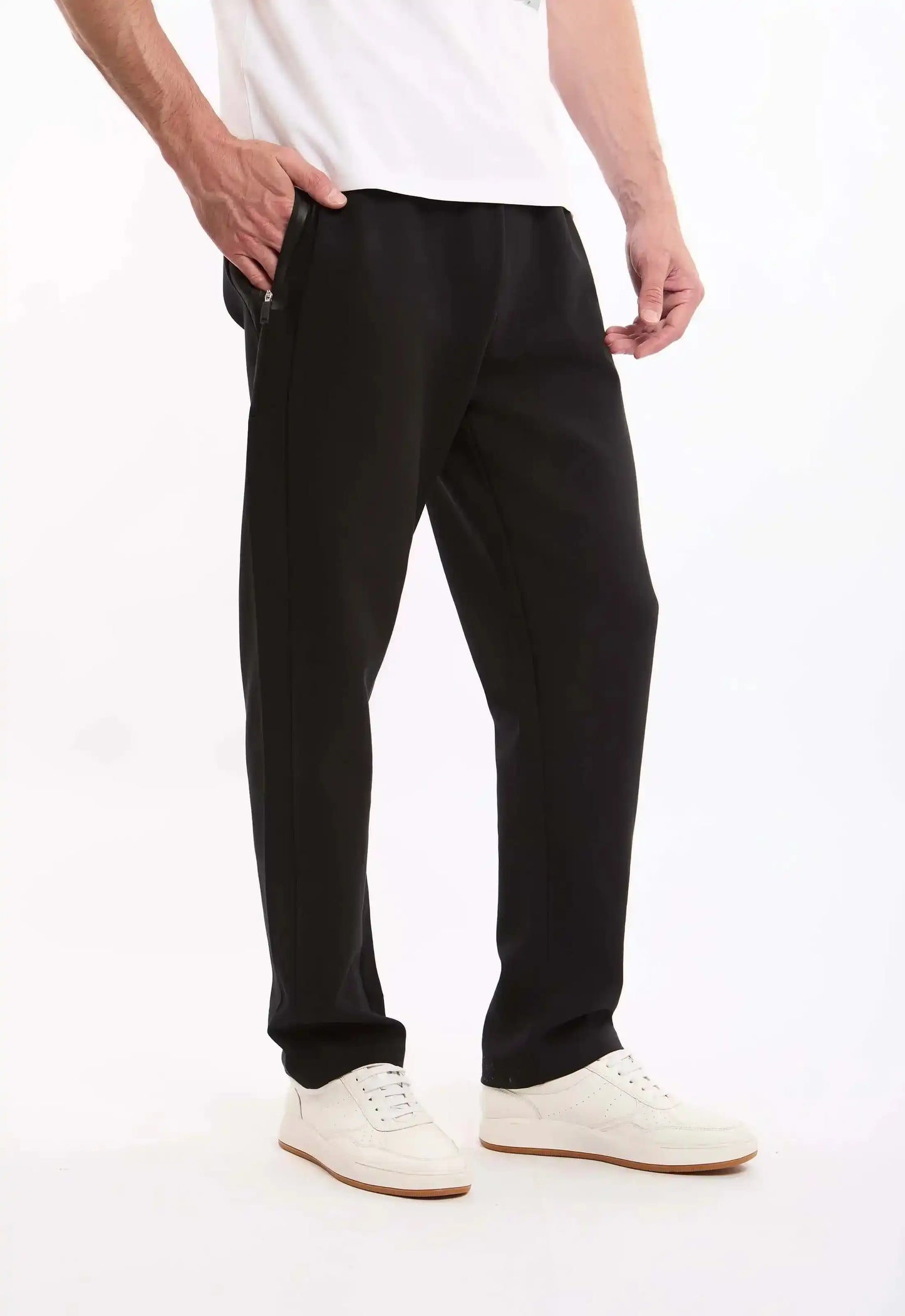 Casual Solid Pants with Side Pockets